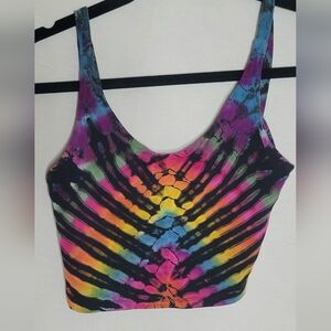 Tie Dye crop top Cage/Lattice back size M